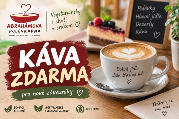 Káva zdarma pro nové zákazníky